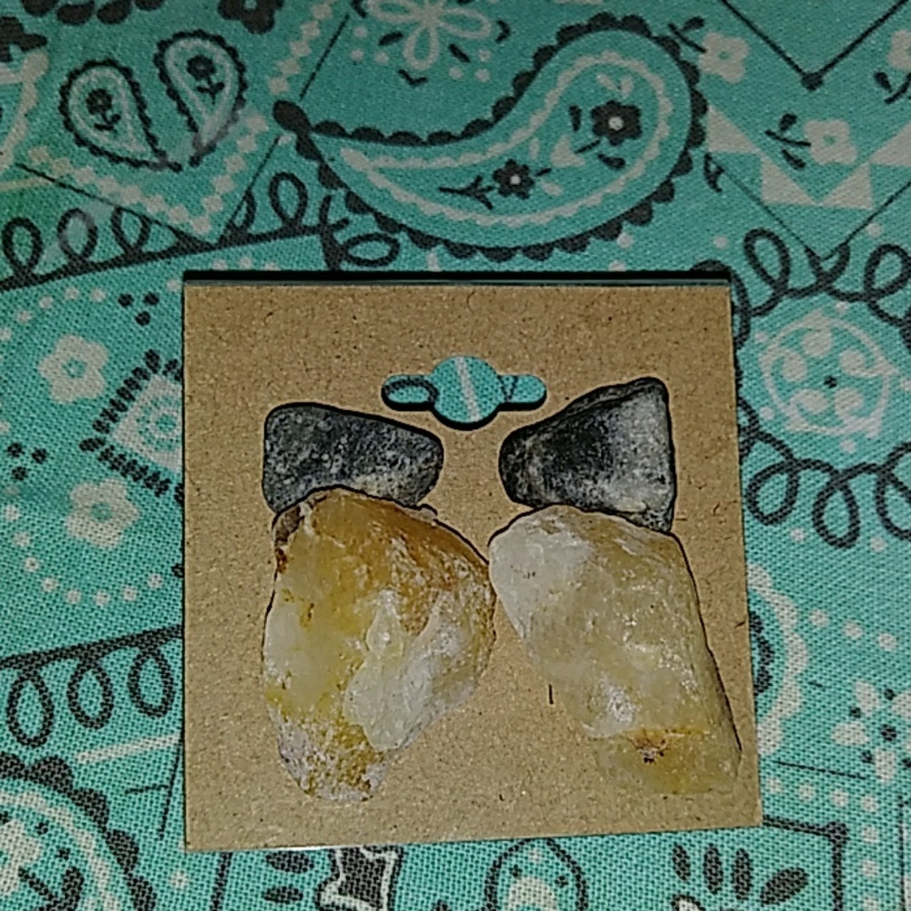 Handmade stone earrings